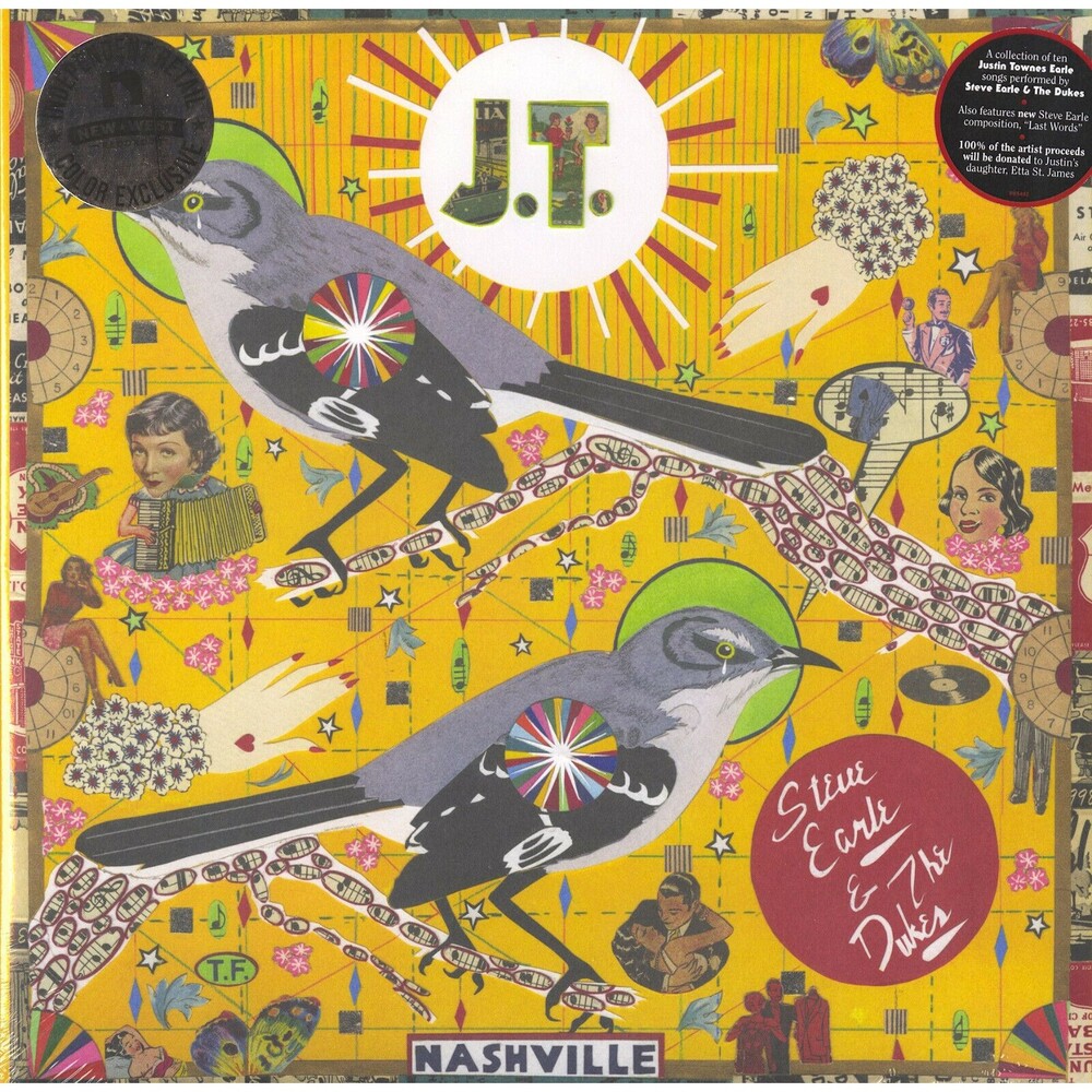 Steve Earle & the Dukes, J.T., Red, Colored Vinyl Record New West NEW 2021
